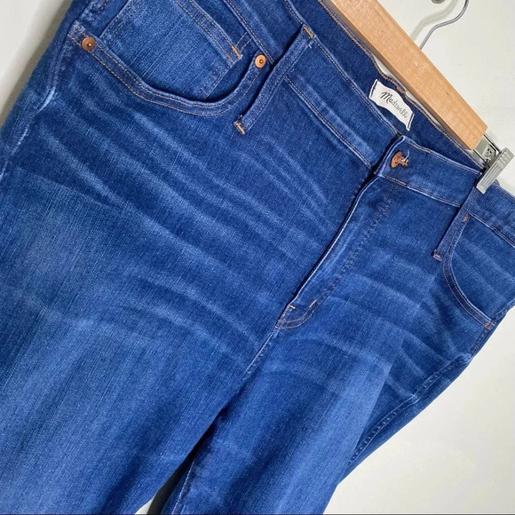 Madewell Paloma Wash High Rise Raw Hem Skinny Jeans Plus Size 36 PETITE - Picture 3 of 11